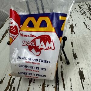 McDonald's 1996 Space Jam # 7 Happy Meal Toy Sylvester Tweety Bird NIP NOS Vtg